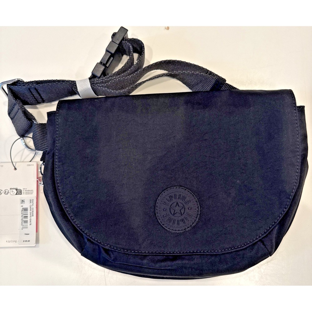 Kipling Oceane Crossbody Women Medium Black Brand New Logo KIA712